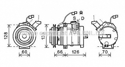 AVA QUALITY COOLING mtk228 -  Компрессор, кондиционер